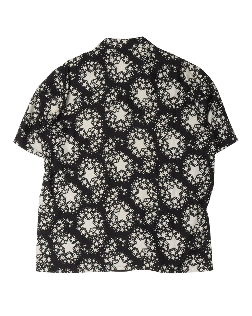 Silk Star Print Shirt