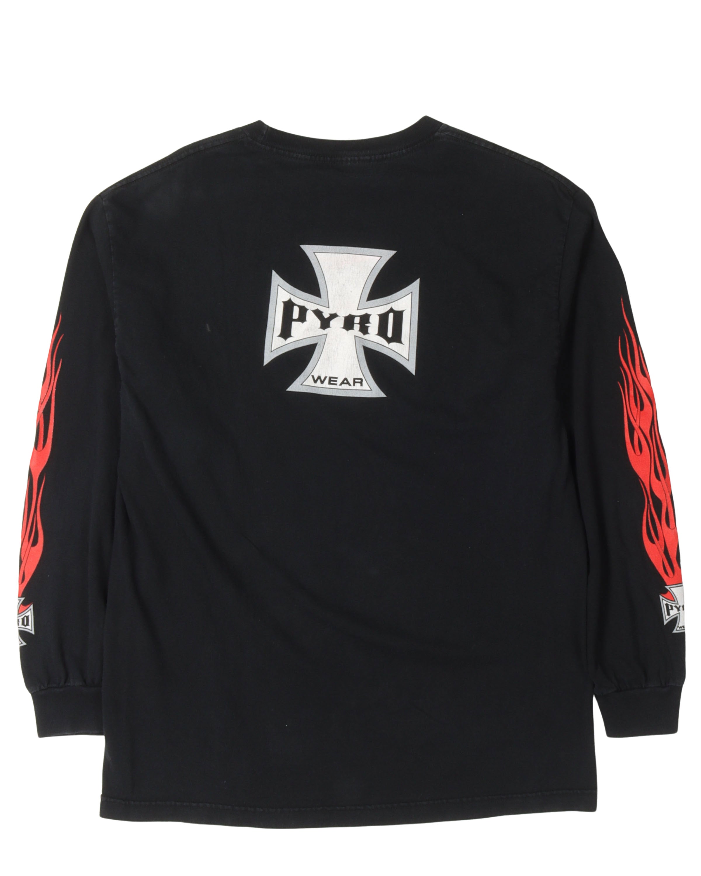 Pyro Wear Iron Cross Long Sleeve T-Shirt