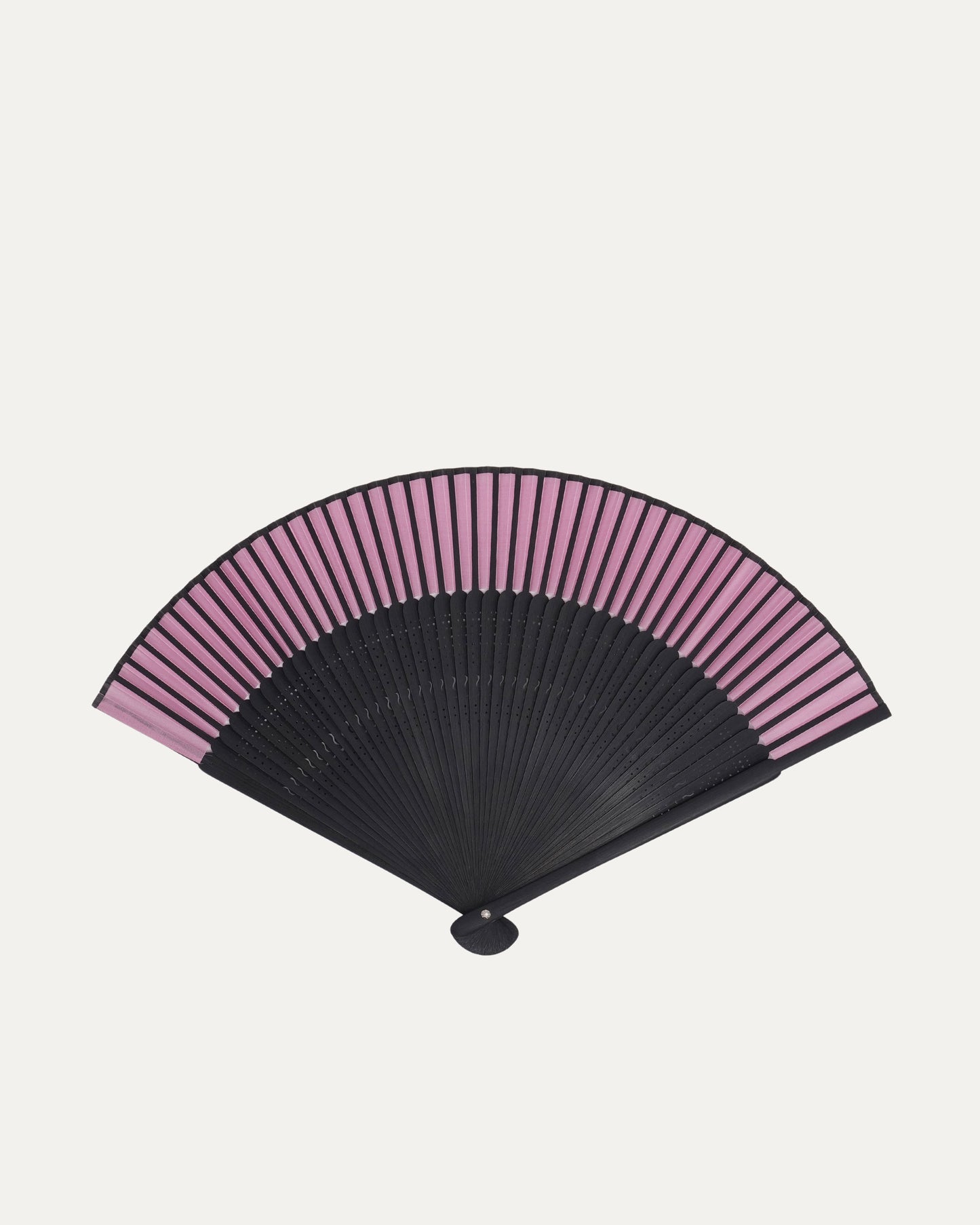 Diamond Cross Embellished Ebony Wood Folding Fan