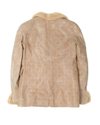 Leather Monogram Mink Fur Lined Jacket