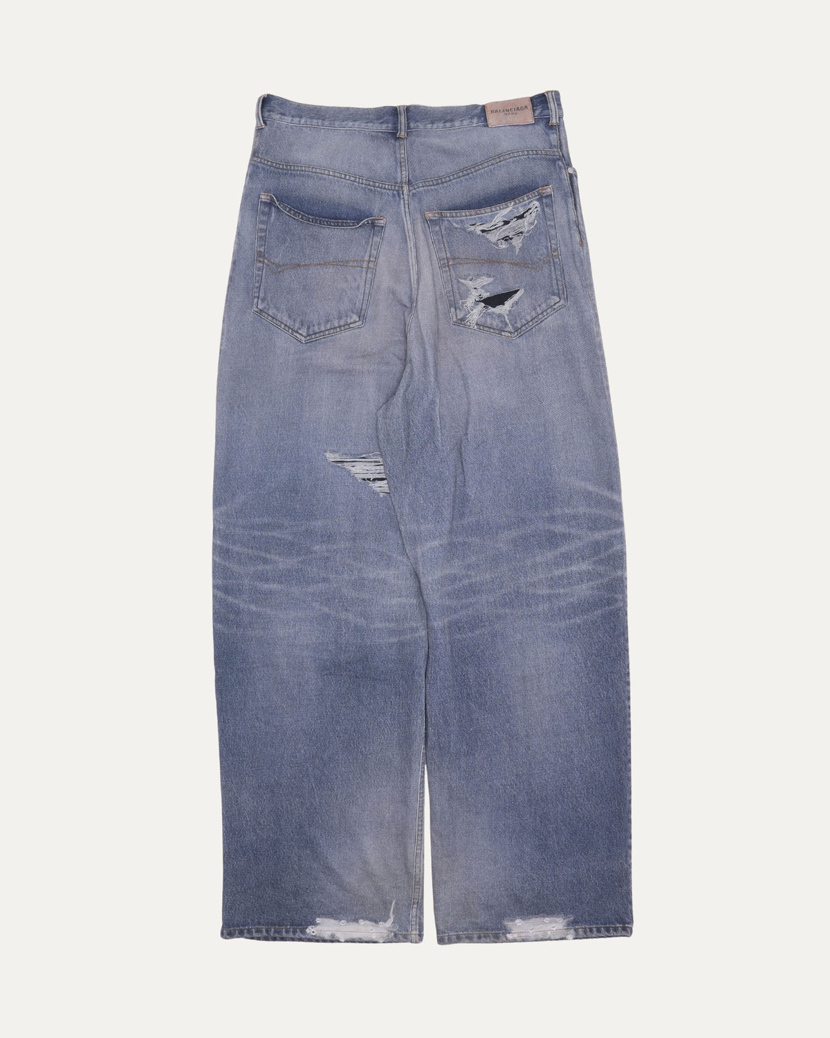 Trompe L'oeil Cotton-Molleton Trousers