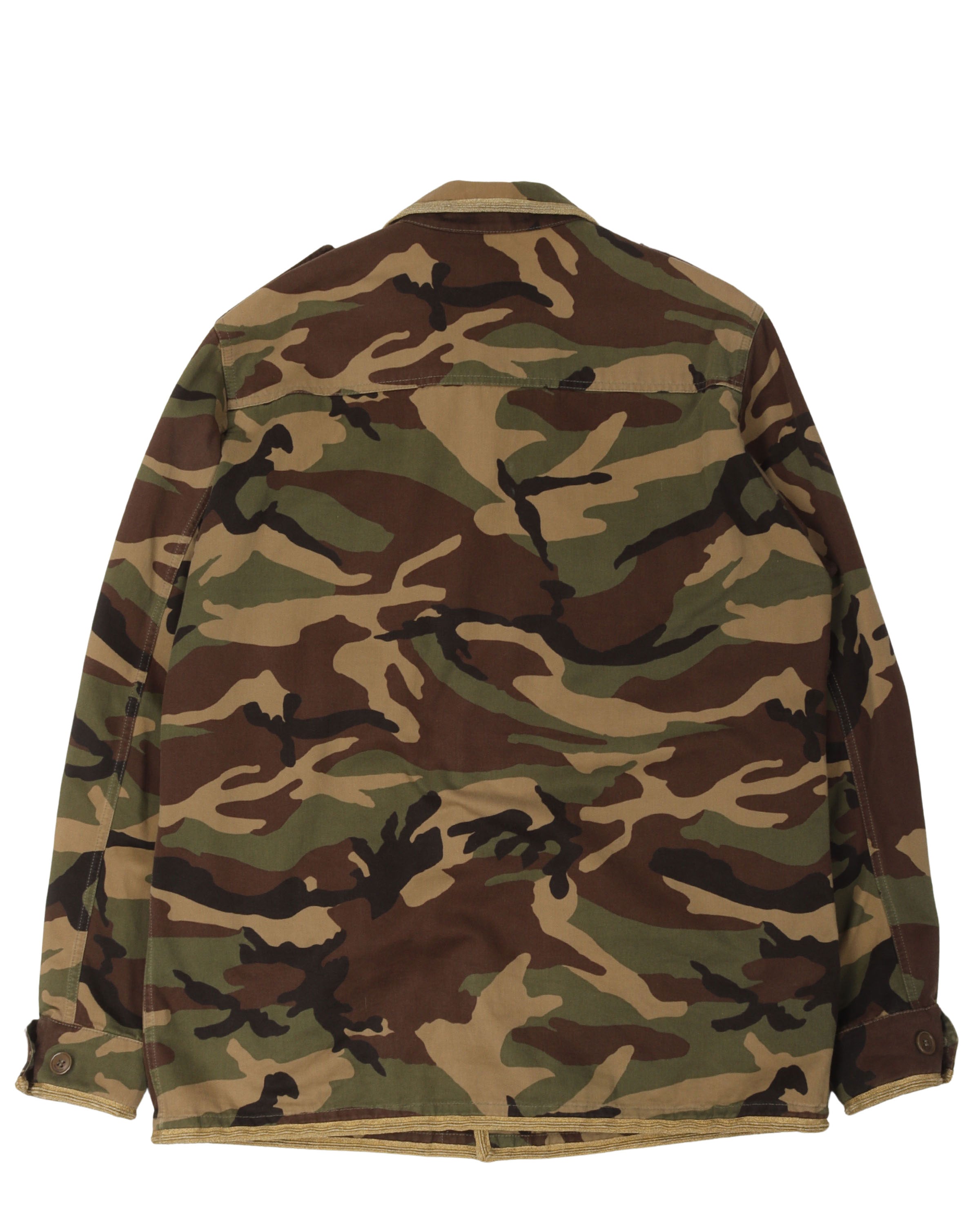 Gold Trim Camouflage Field Jacket