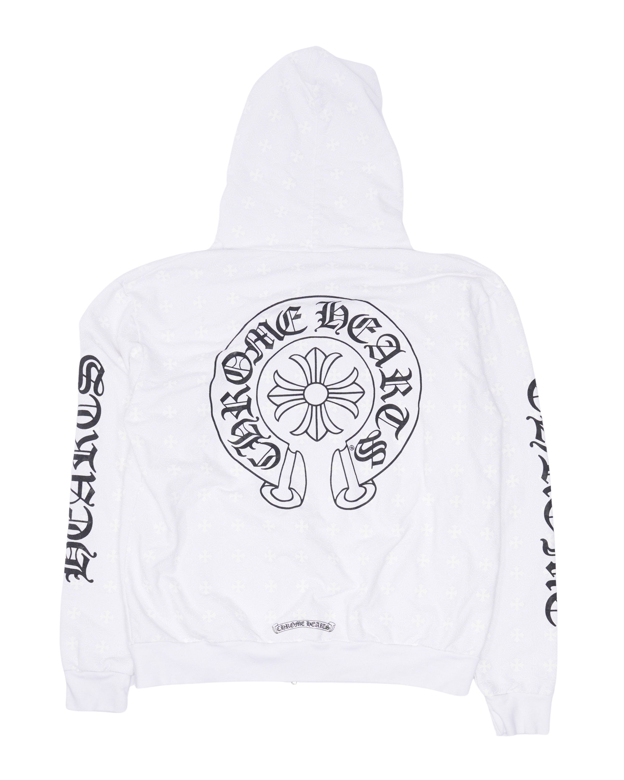 Monogram Vertical Logo Zip Up Hoodie