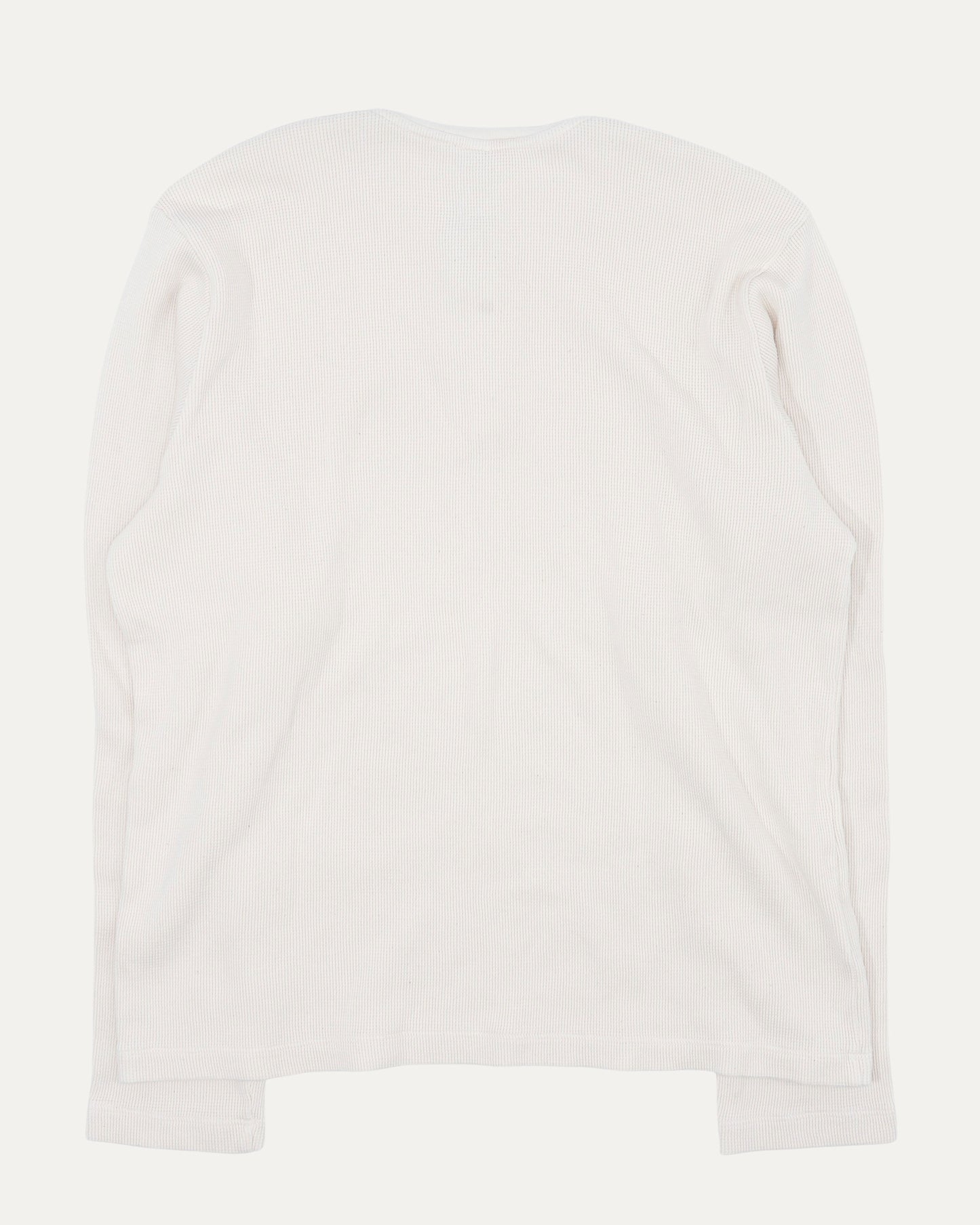 Embroidered Henley Thermal Shirt