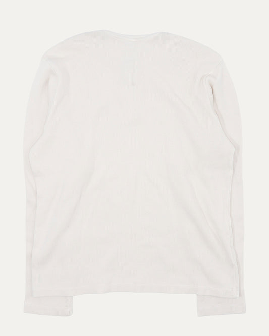 Embroidered Henley Thermal Shirt