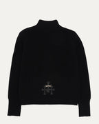 Cross Patch Cashmere Quarter Zip Sweater