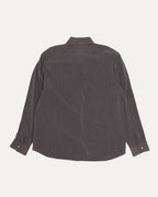 Silk Striped Hidden Placket Shirt