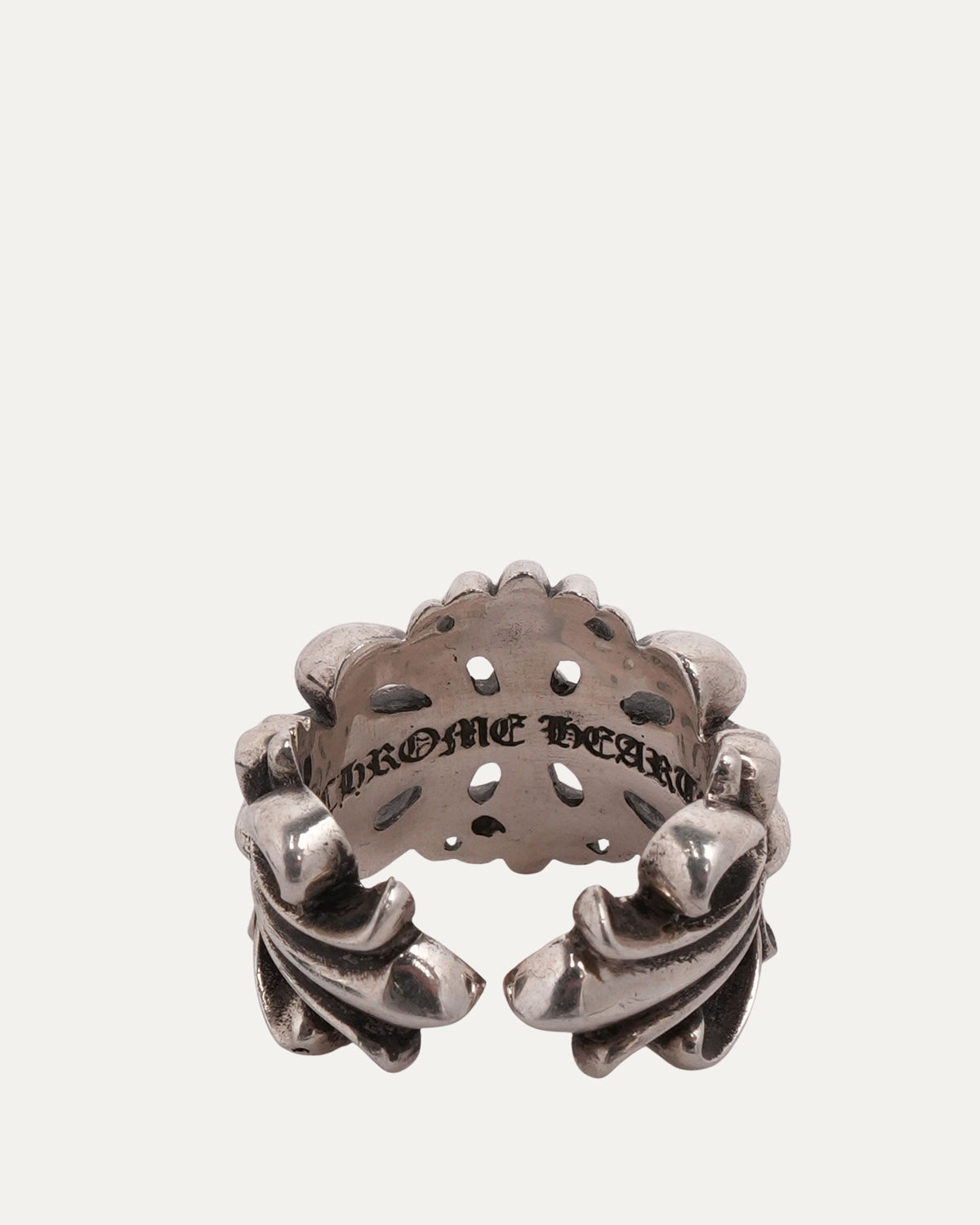 Double Floral Cross Ring