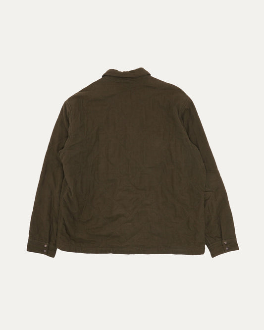 Quilted Linen-Wool Blend Work Dog Shirt
