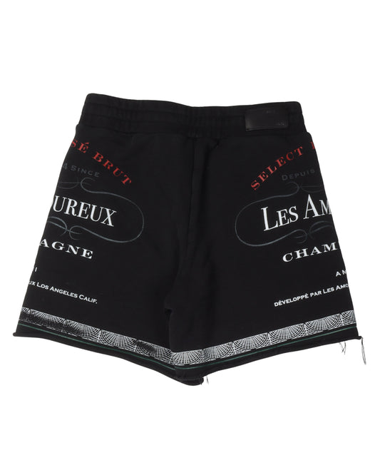 Champagne Print Shorts