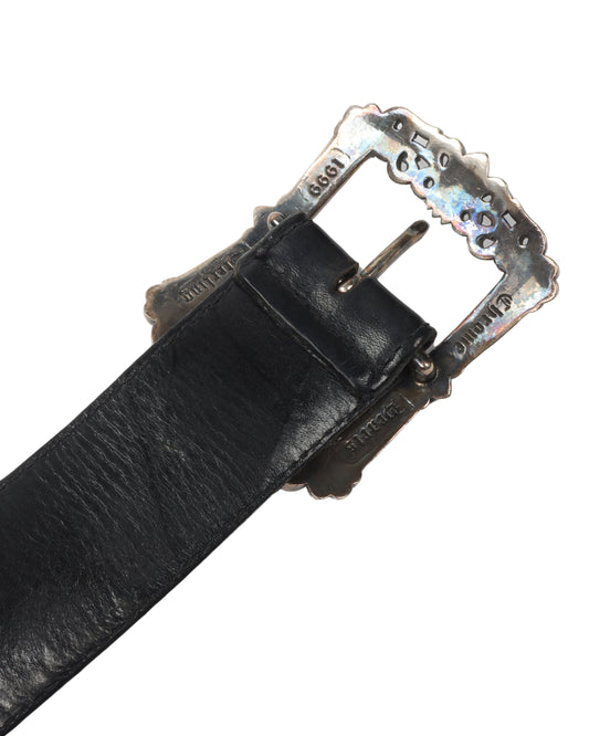 Filigree Square Buckle Belt