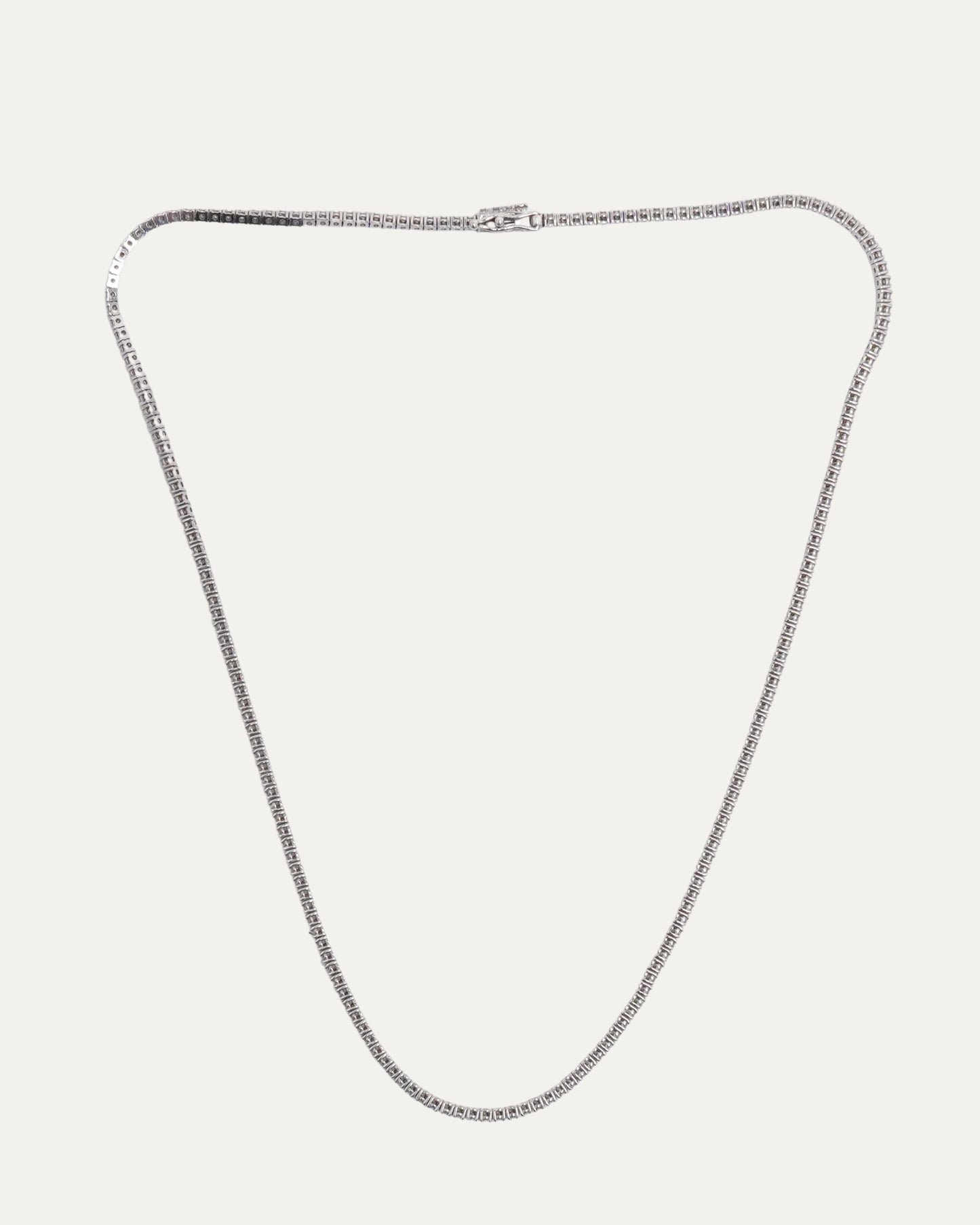 Invisible Setting Natural Diamond Tennis Chain Necklace