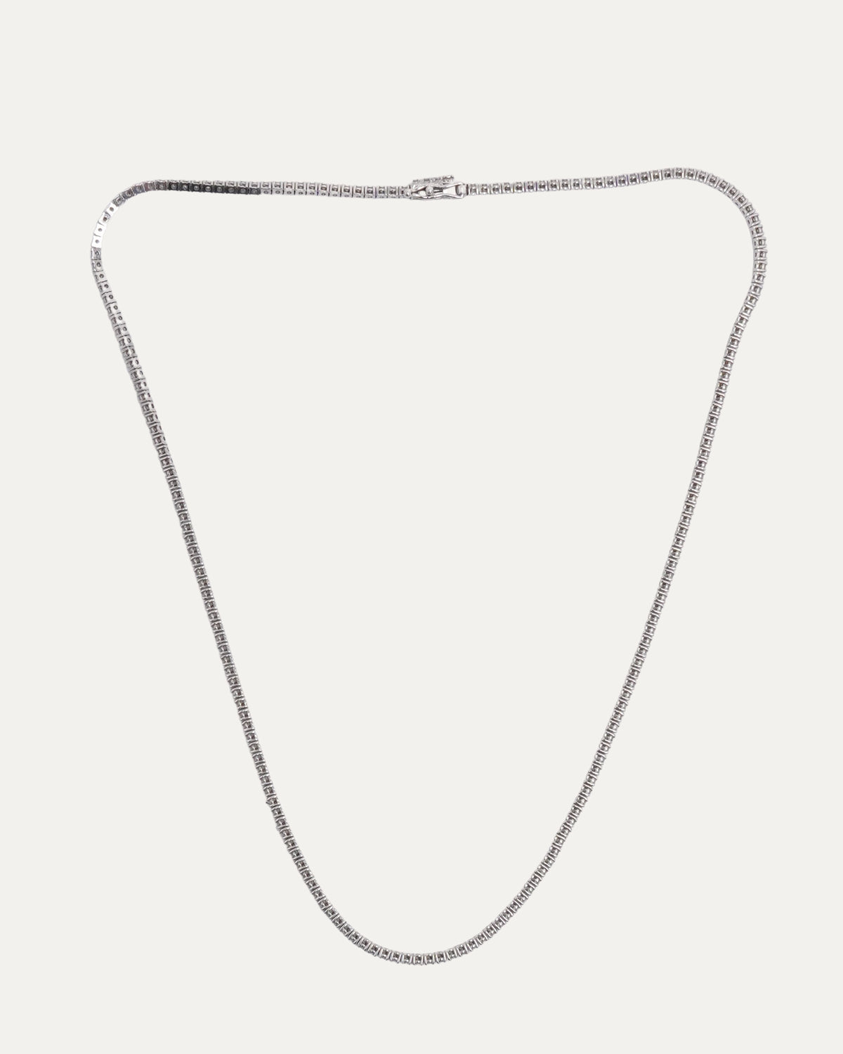 Invisible Setting Natural Diamond Tennis Chain Necklace