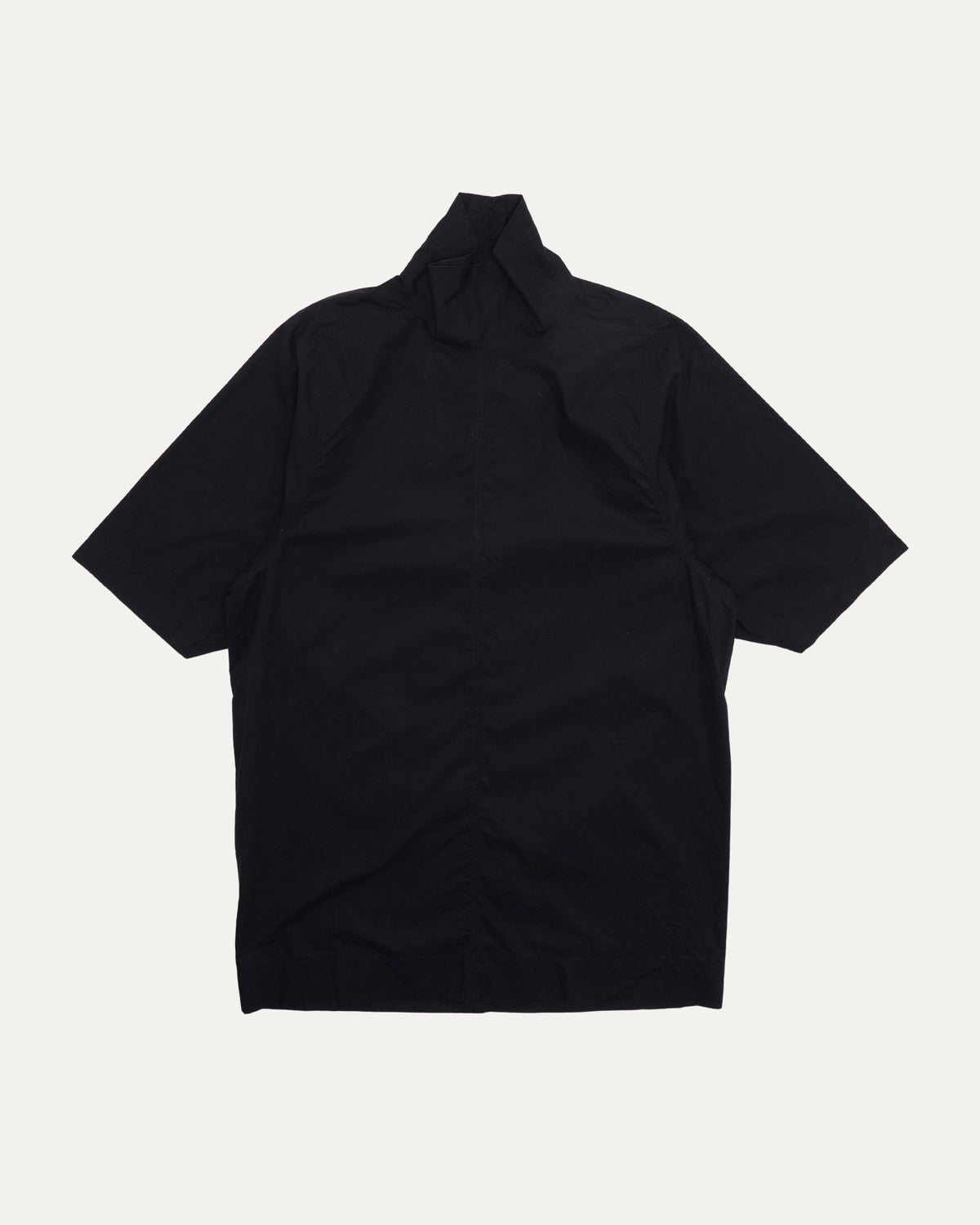 Funnel Neck Popover Short Sleeve Shirt
