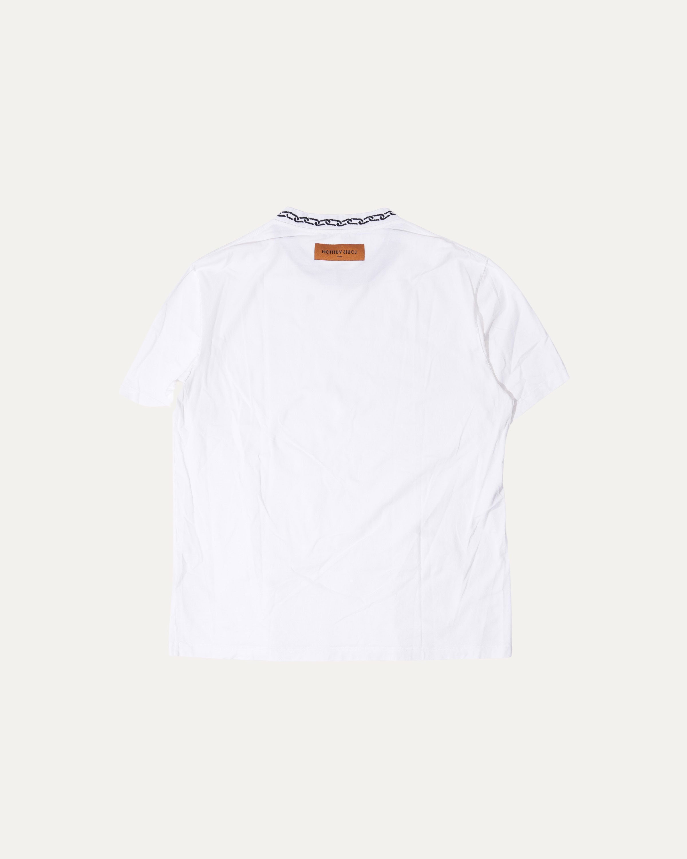 Chain Jacquard Rib Collar T-Shirt