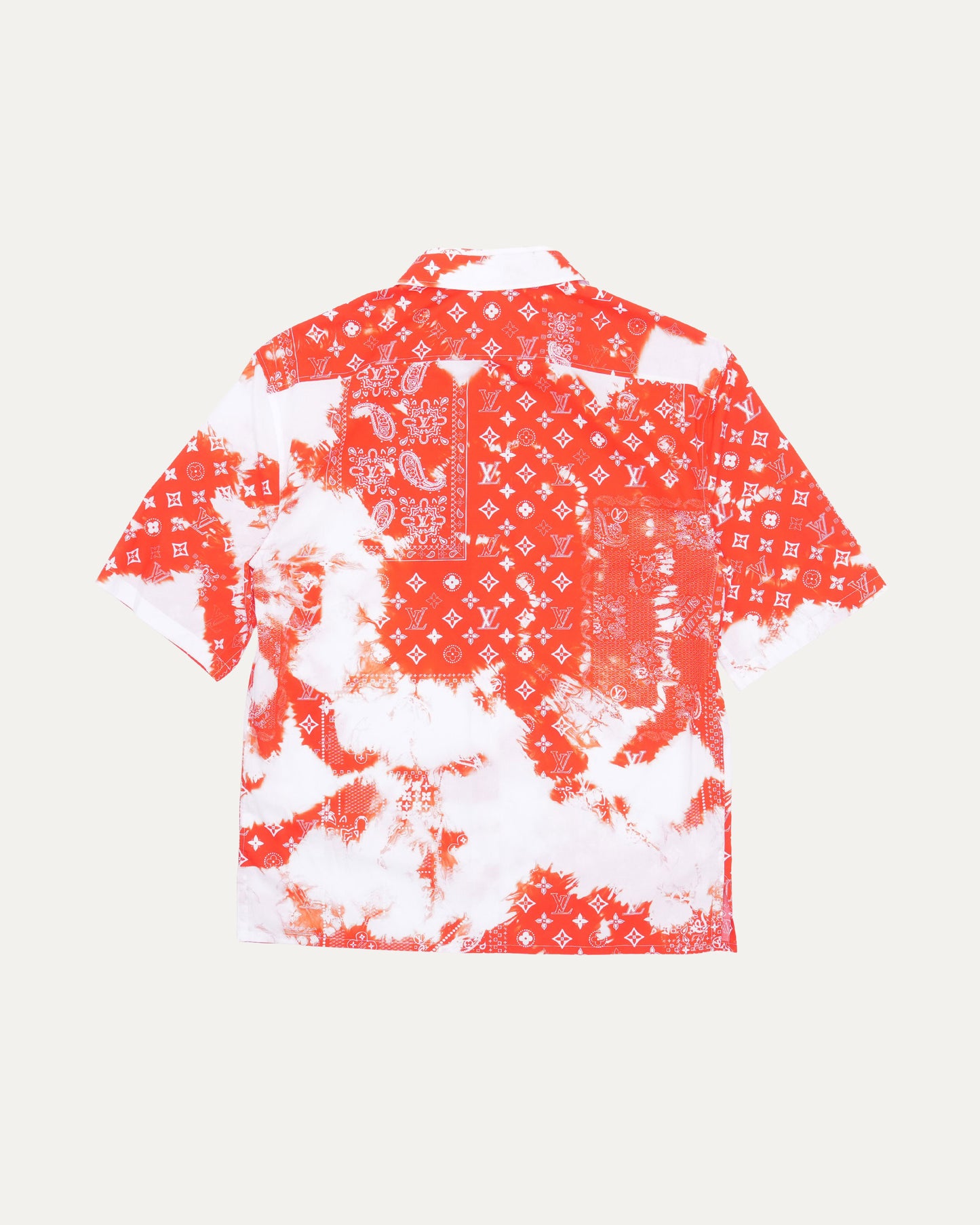 Bandana Monogram Double Collar Short Sleeve Shirt