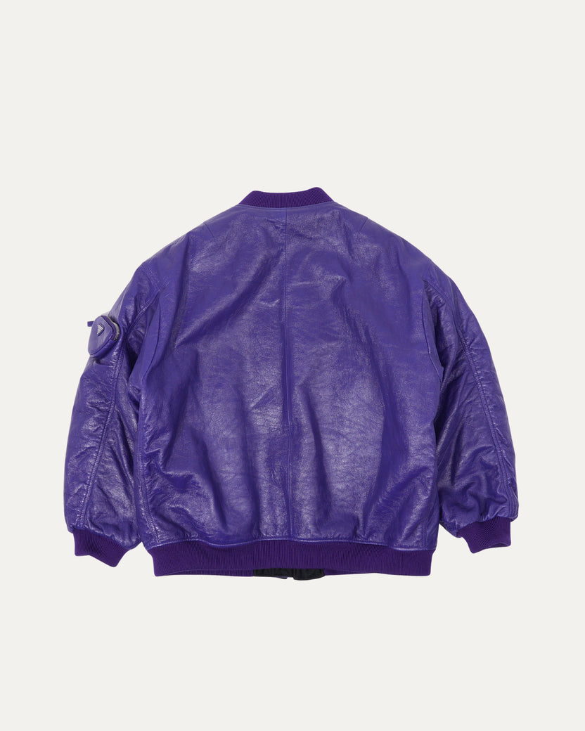 Oversized Pouch-Detail Bomber Jacket