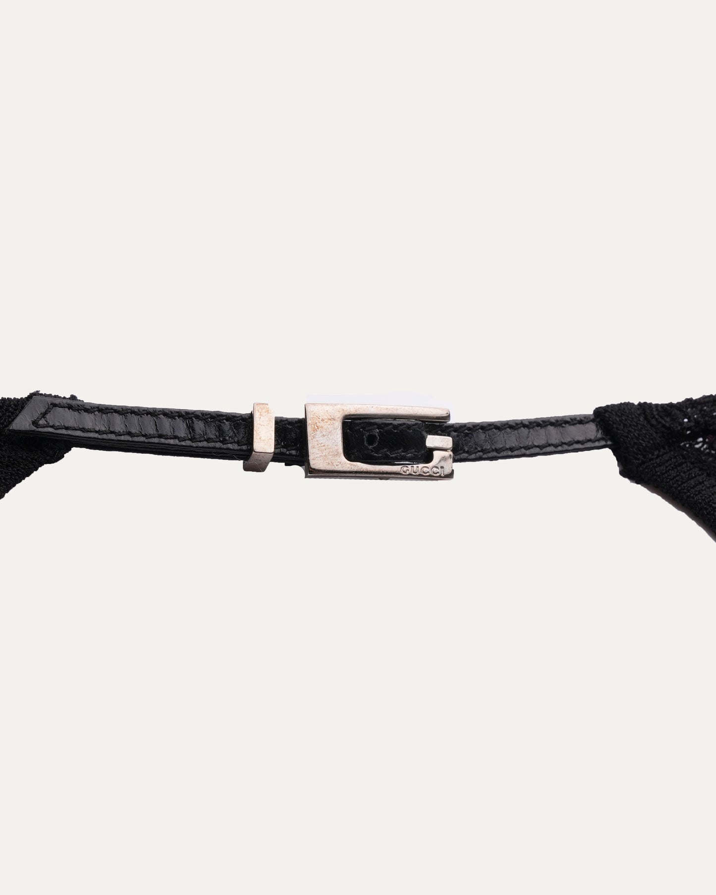 SS 1998 Leather Strap "G" Buckle Long Sleeve Top