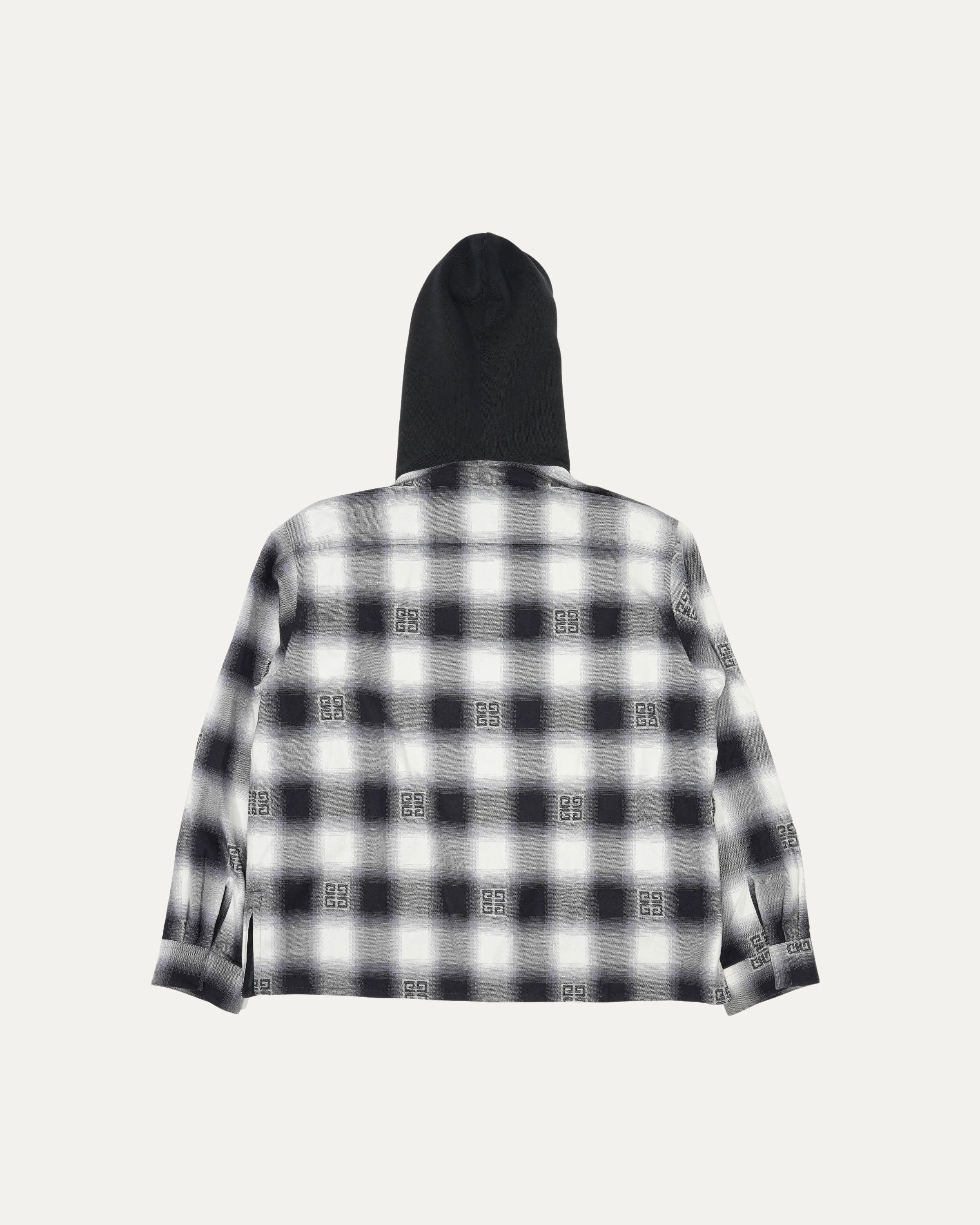 Hooded Checkered Flannel Jacket