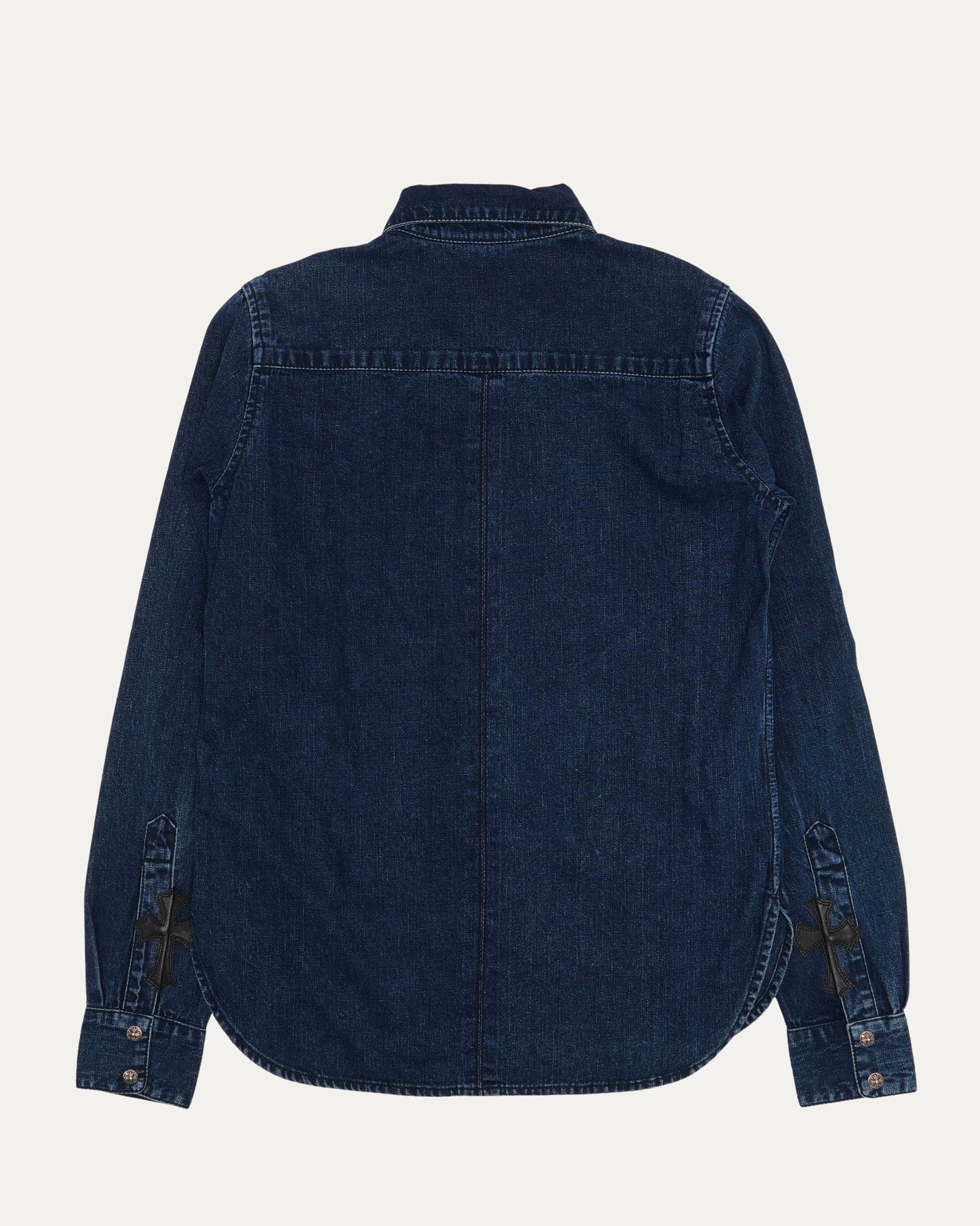 Cross Patch Loose Ends Denim Shirt