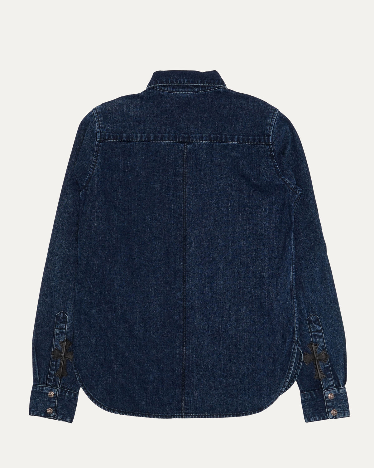 Cross Patch Loose Ends Denim Shirt