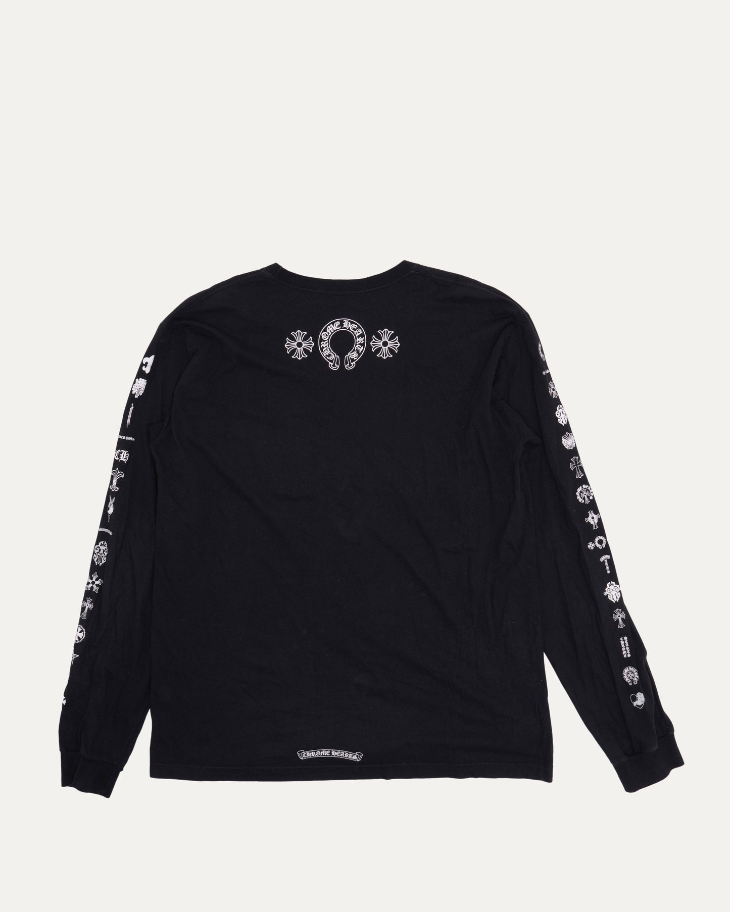 Eyechart Multi Motif Long Sleeve Pocket T-Shirt