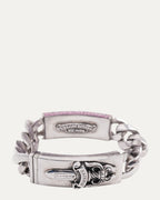 Pink Sapphire Double ID Bracelet