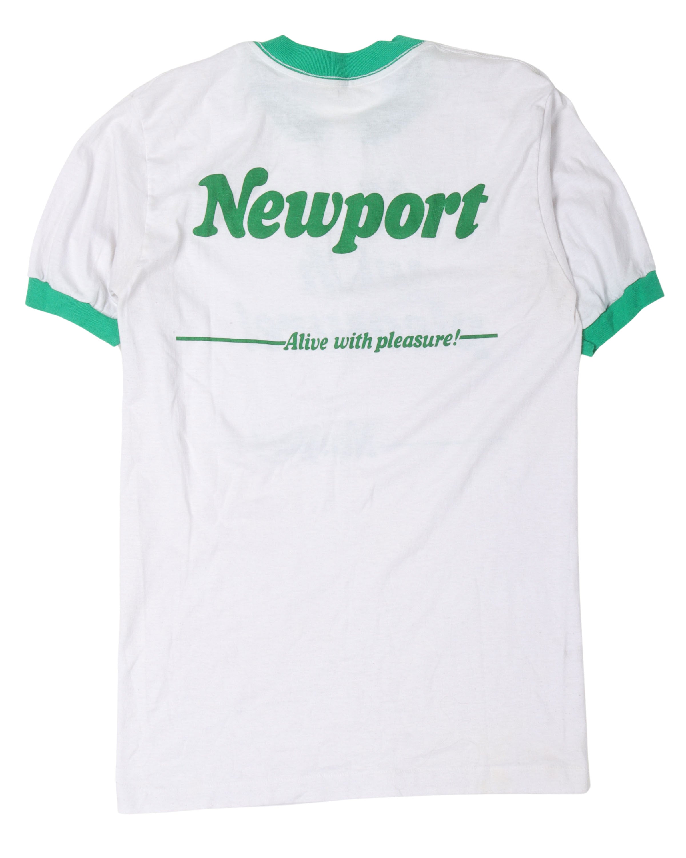 Ripped Newport Alive with Pleasure Ringer T-Shirt