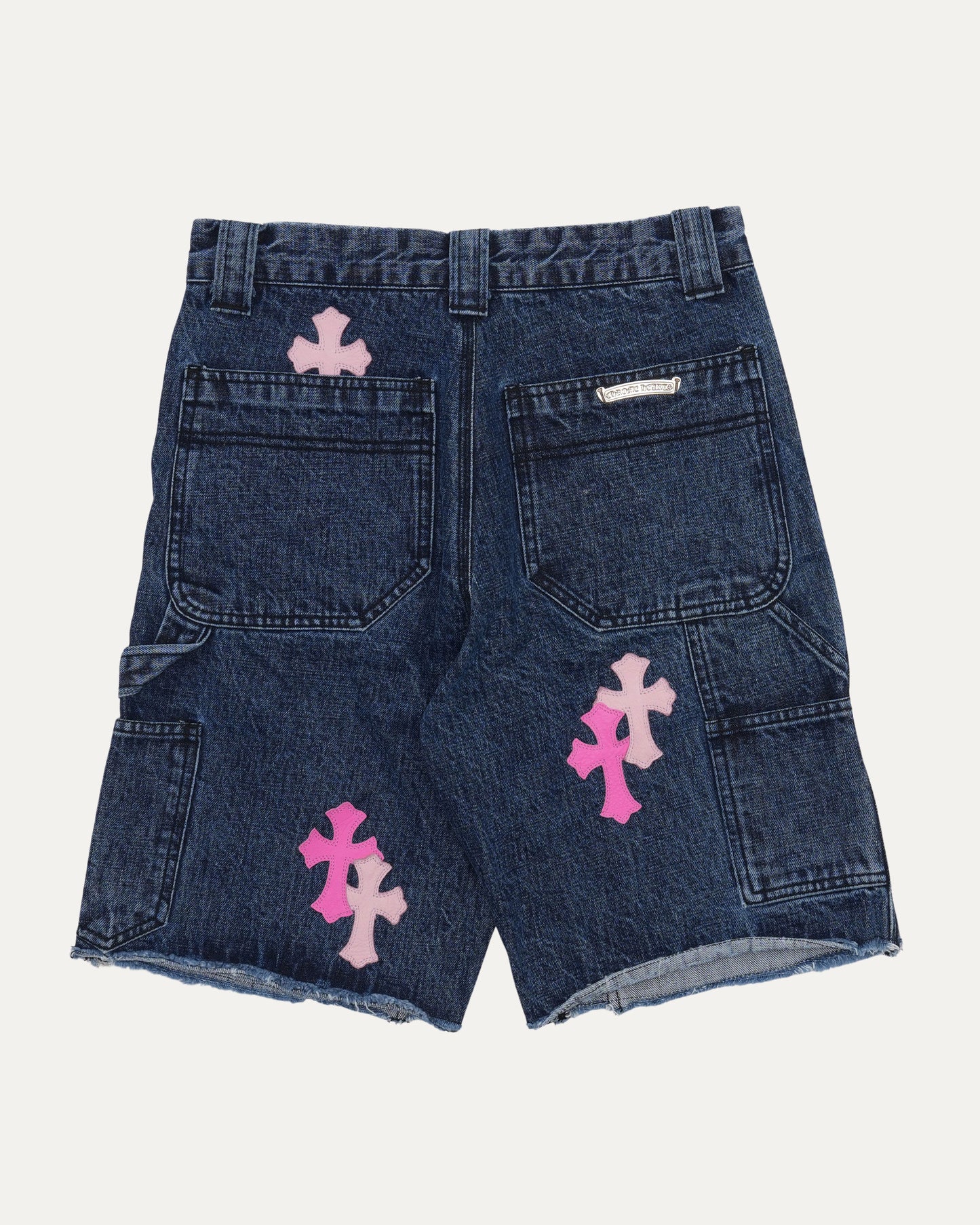 Turbo Diesel Cross Patch Double Knee Jean Shorts