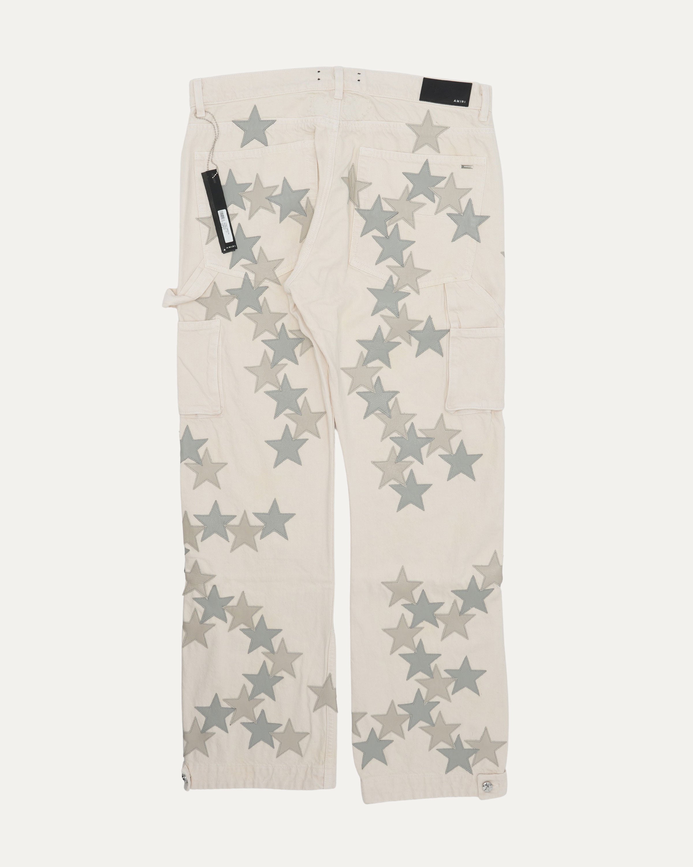 Chemist Leather Star Patch Double Knee Carpenter Pants