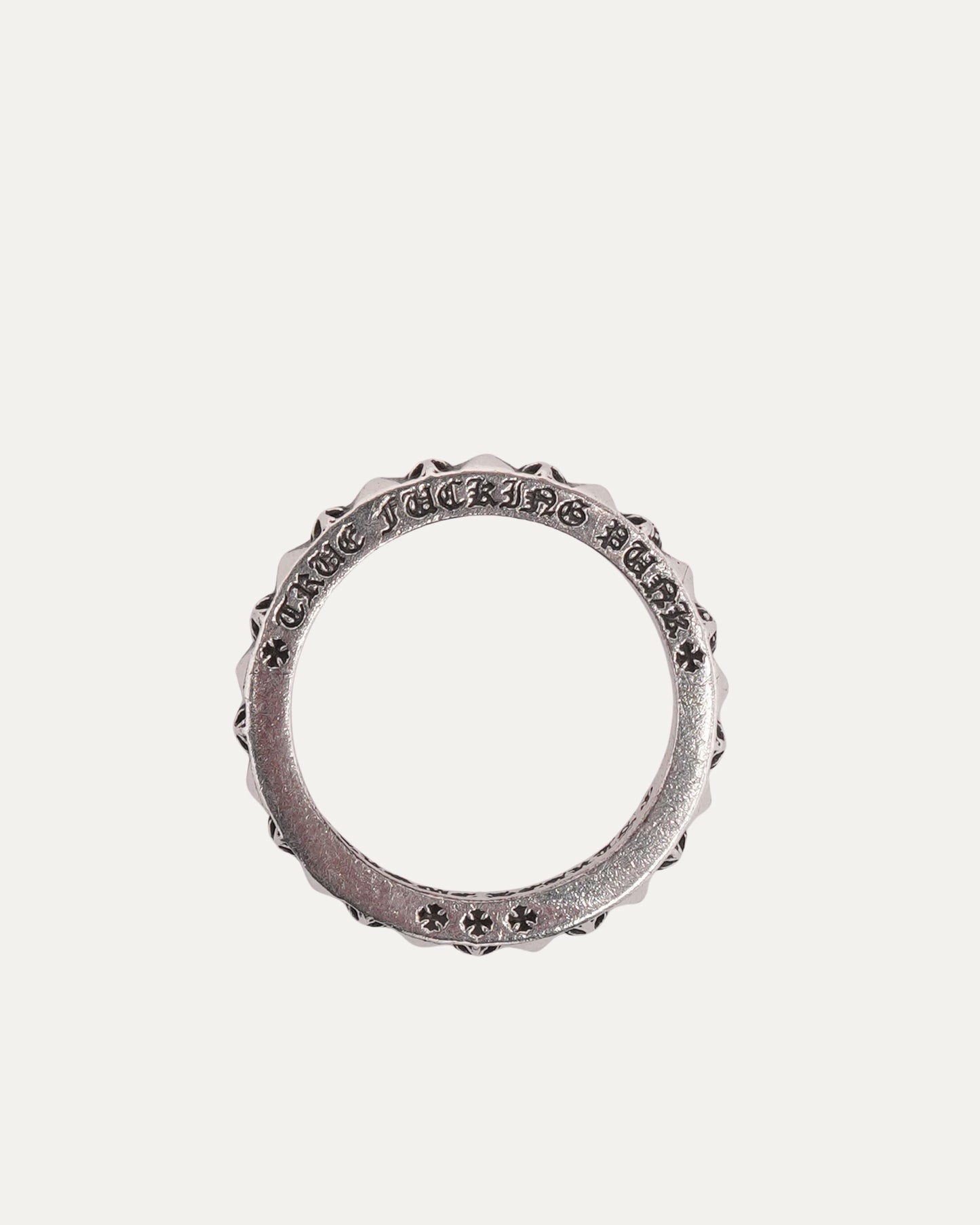 Thin True Fucking Punk Stud Plus Cross Ring