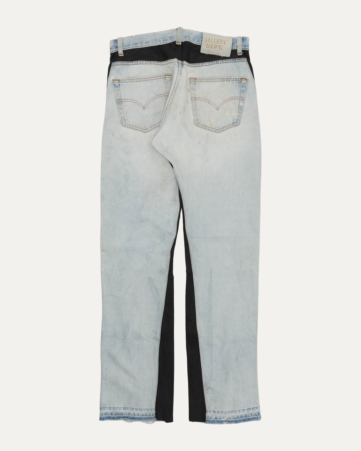 Leather Insert Bronco Flare Jeans