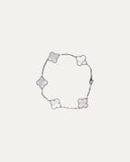 White Gold Mother of Pearl Vintage Alhambra Bracelet