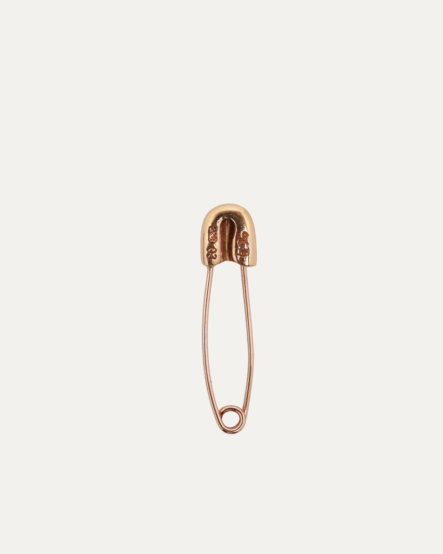 22k Gold and Diamond Safety Pin