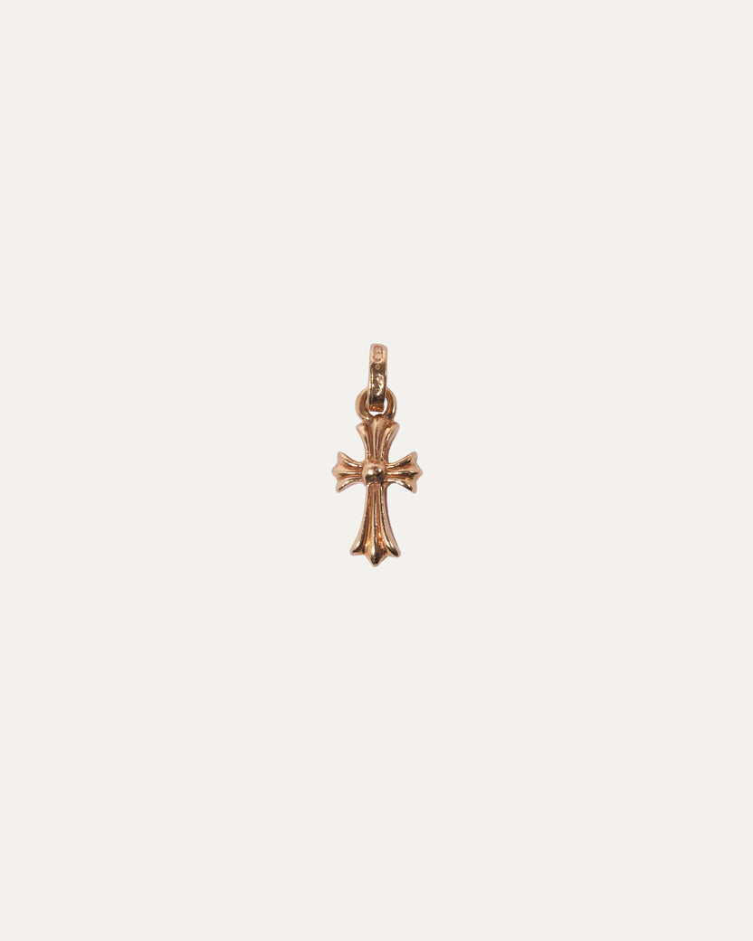 22k Gold Baby Fat Ruby Cross Pendant