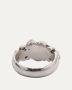 Heart Floral Cross Ring