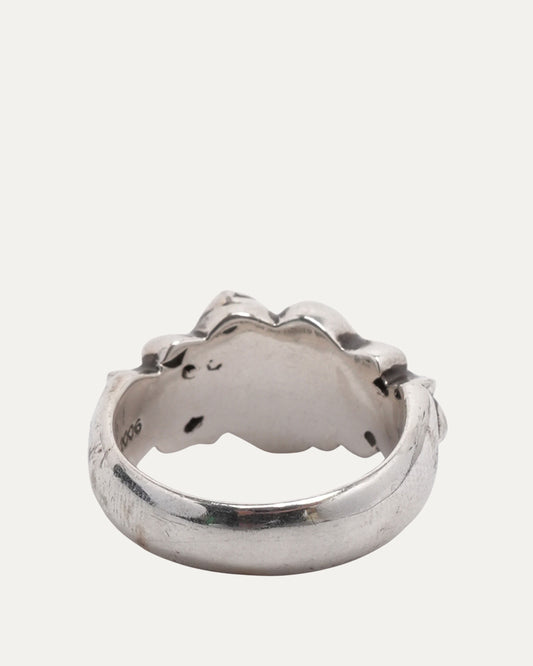 Heart Floral Cross Ring