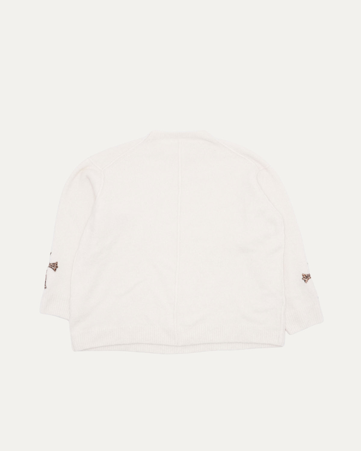 Pony Hair Cross Patch Cashmere-Silk Blend Sweater
