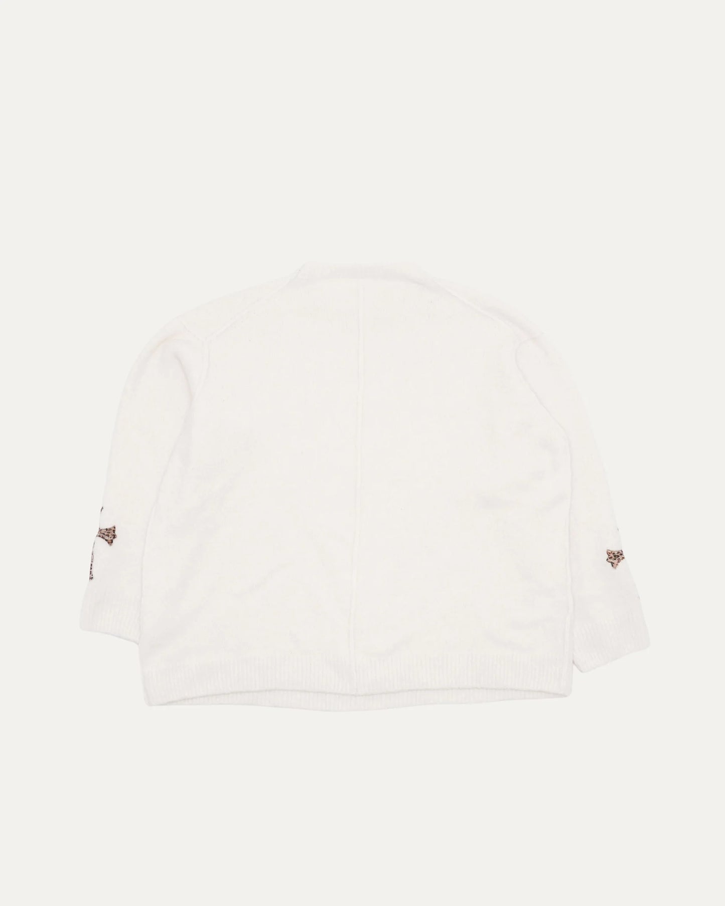 Silk Cashmere Blend Cross Patch Sweater