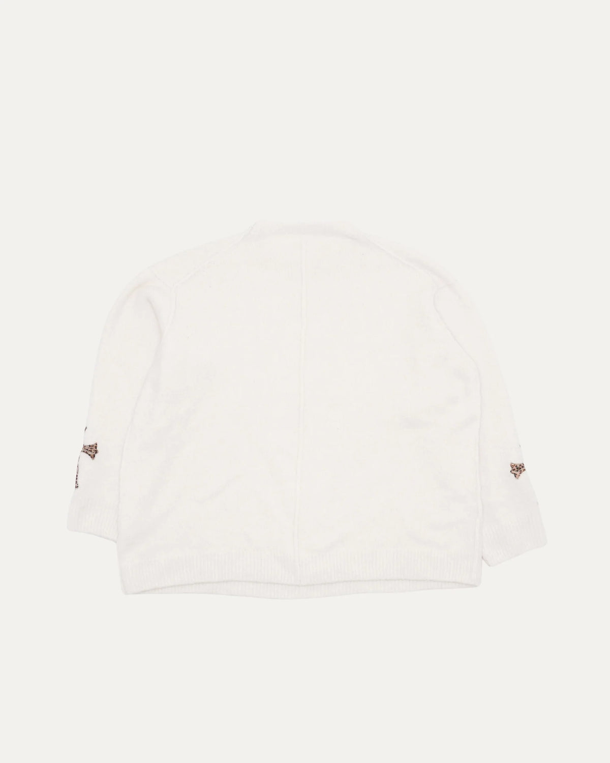 Silk Cashmere Blend Cross Patch Sweater