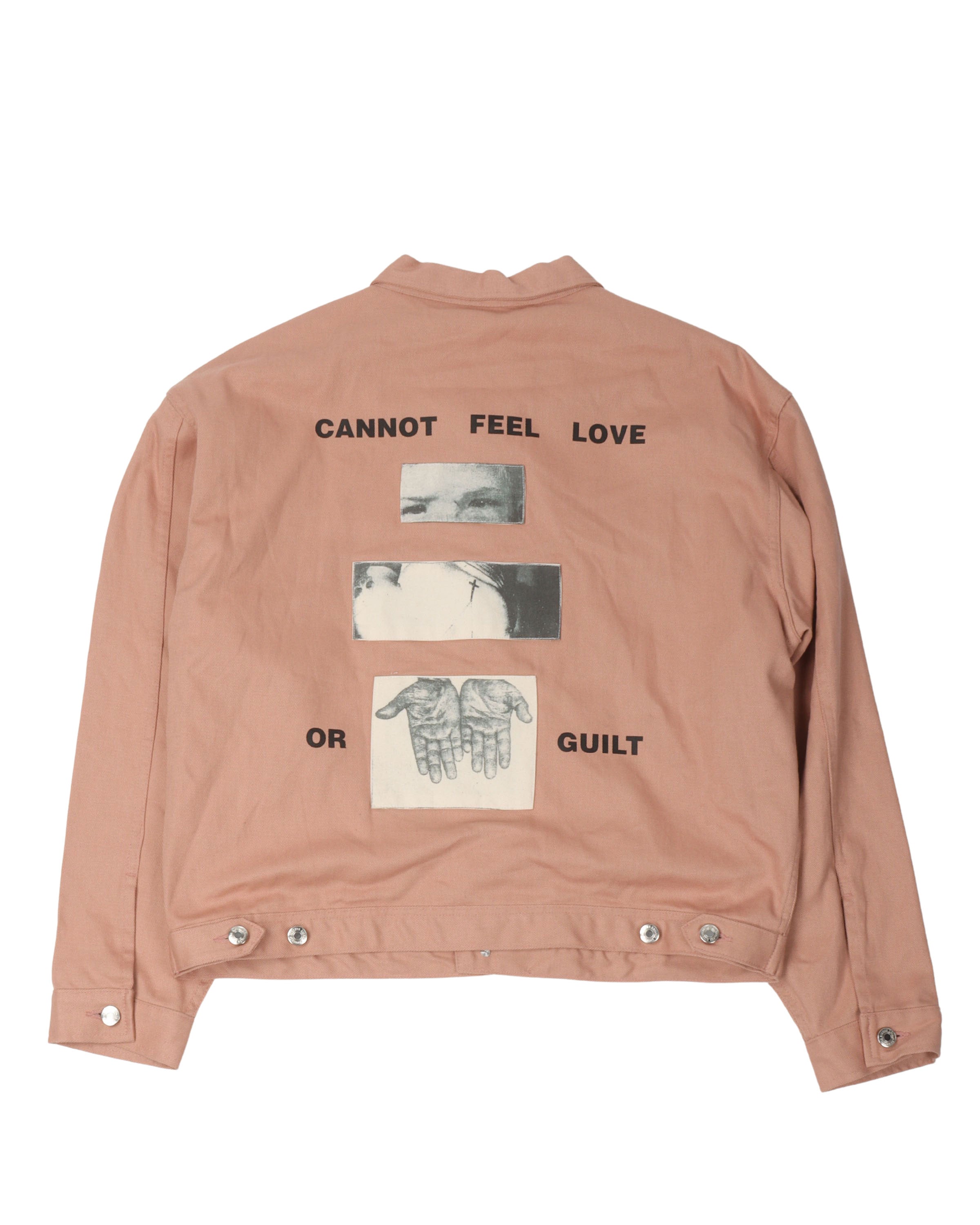 "Cannot Feel Love or Guilt" Denim Jacket