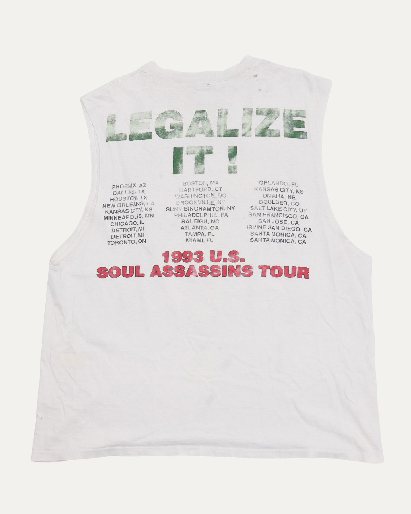 Cypress Hill Soul Assassins 1993 Tour Cutoff T-Shirt