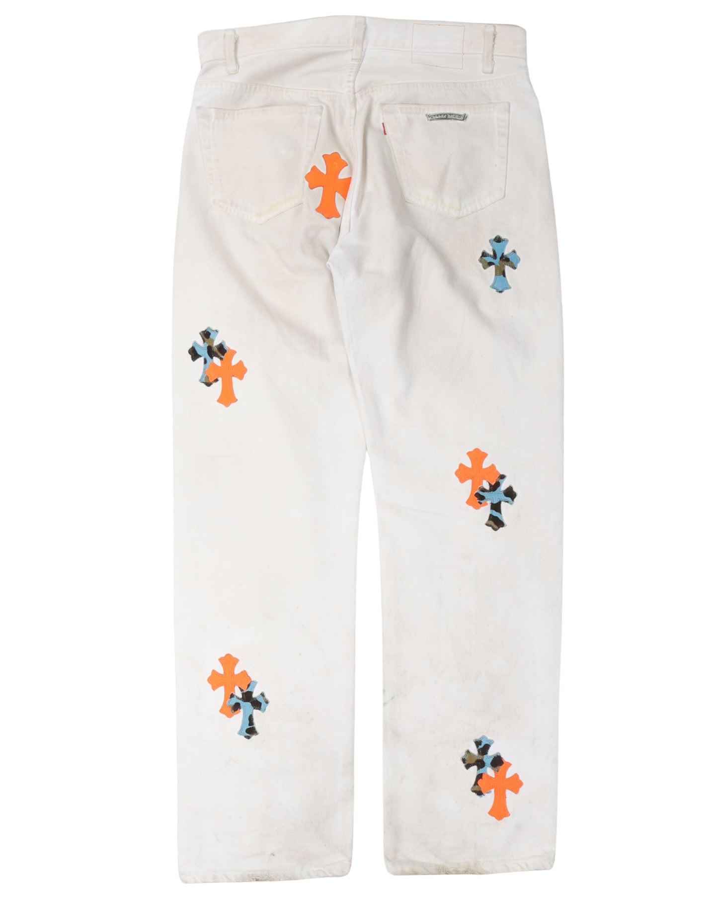 Saint Barts. Exclusive Levi's Cross Patch Jeans