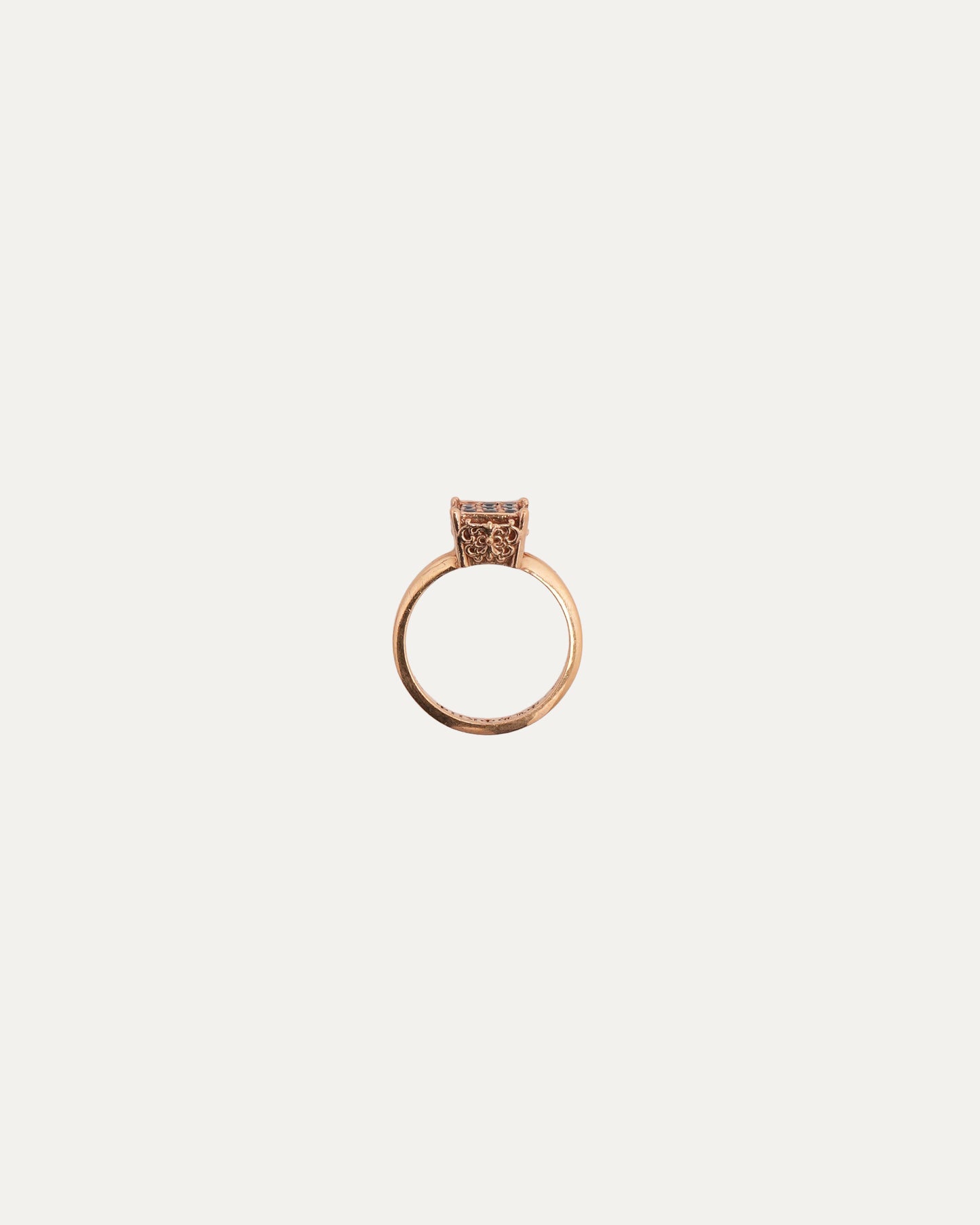 Gold & Sapphire Butterfly Cross Cocktail Ring
