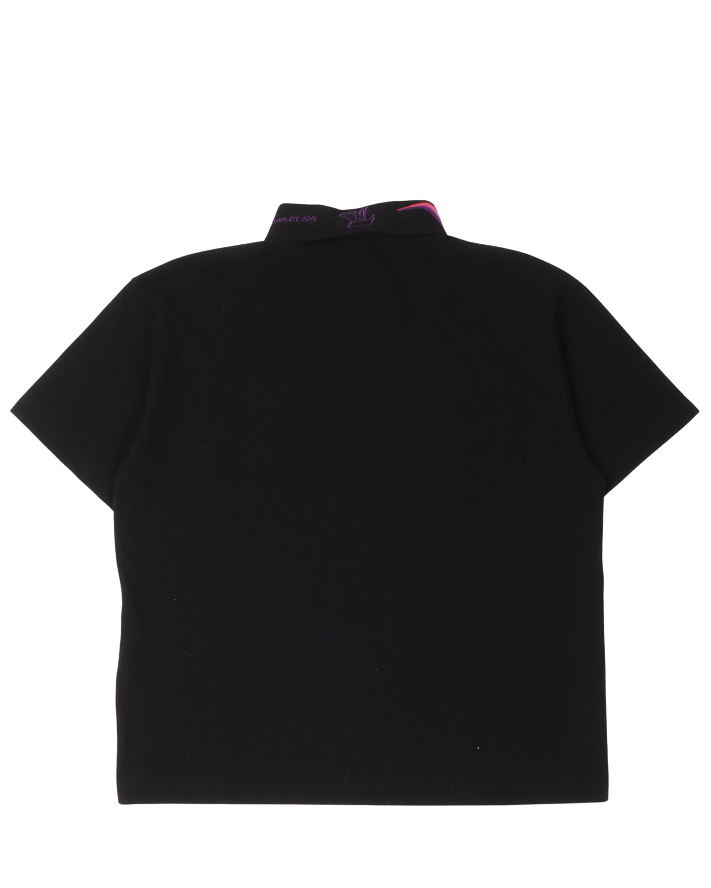 Rainbow Collar Half Zip Polo Shirt
