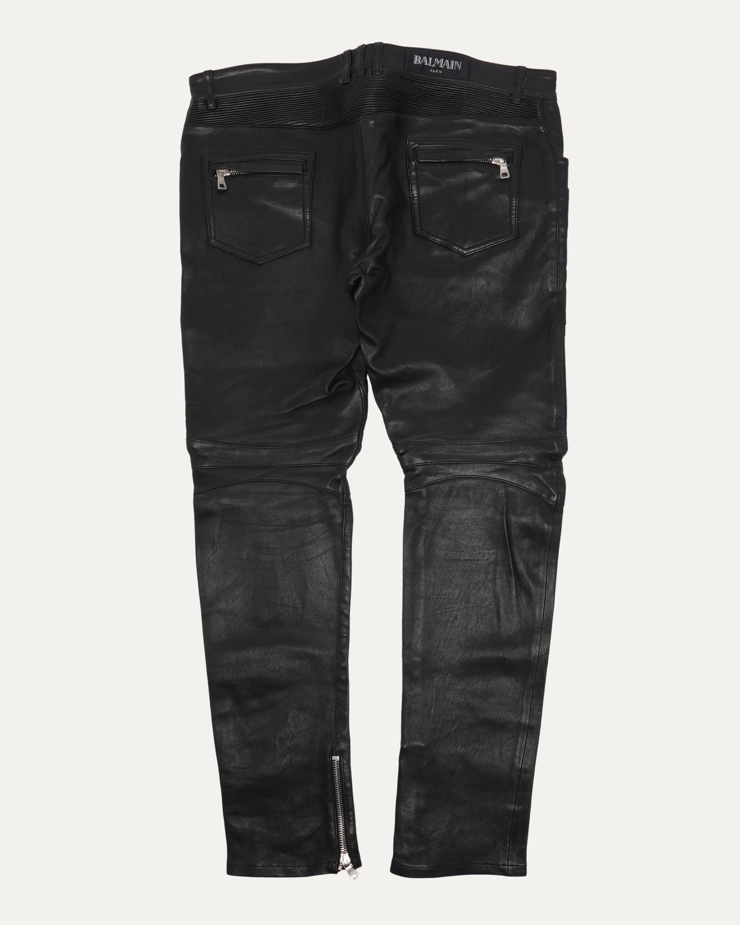 Leather Biker Jeans
