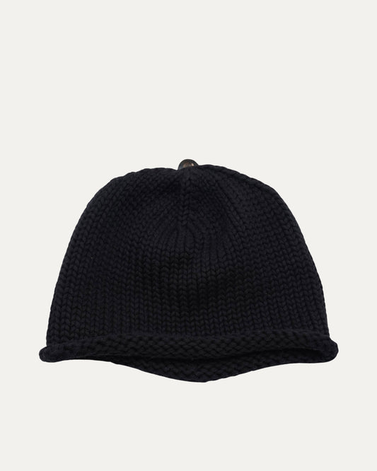 Cross Patch Cotton Knit Beanie