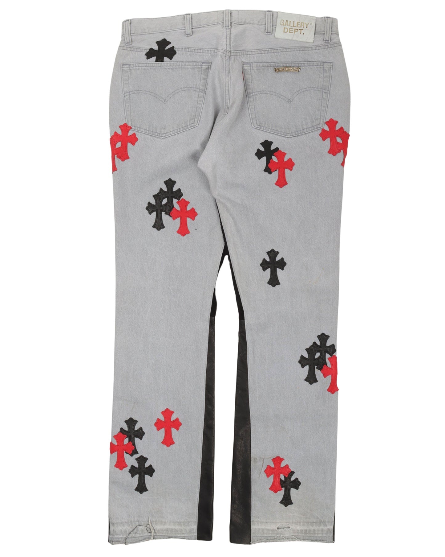 1 of 1 Gallery Dept. La Flare Cross Patch Jeans
