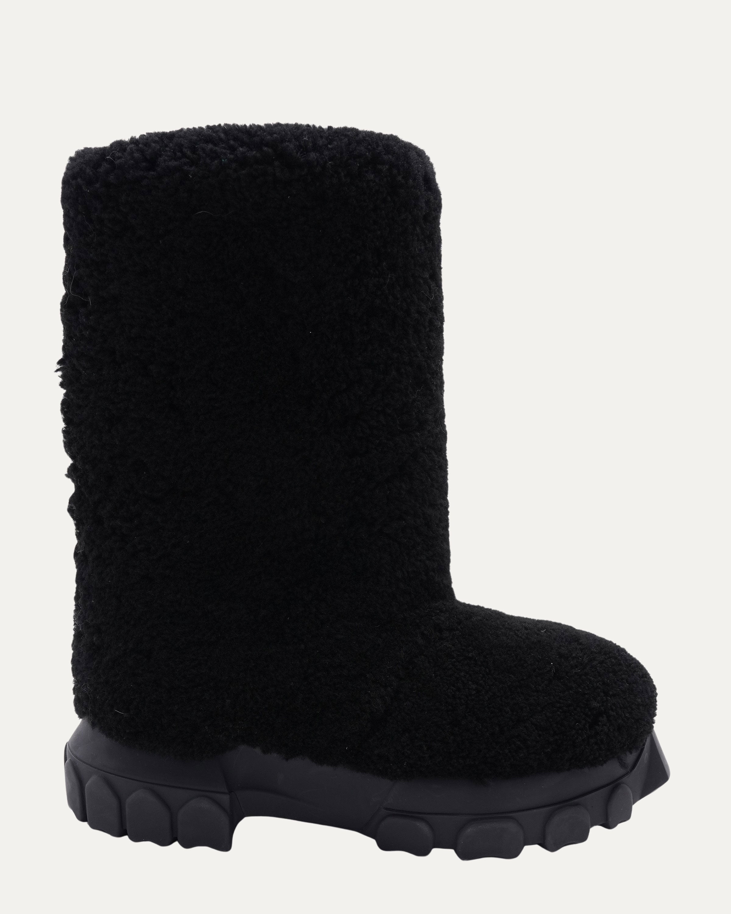 Rick Owens Shearling Lunar Tractor Boots – Justin Reed