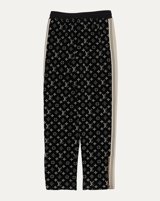 Velour Monogram Track Pants